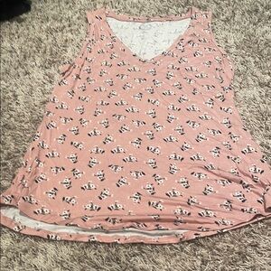 Maurices Pink Sleeveless Relaxed Tank Top